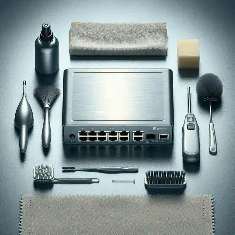 How do I clean and maintain a fanless metal Ethernet switch?